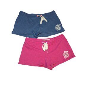 Beach Cutoff Women's Aeropostale Size Small Pink And Blue Lounge Shorts